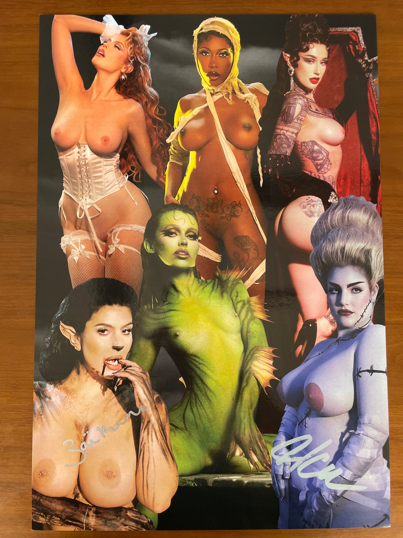 NEW BONUS SIGNED BY HALEIGH COX & ZOÉ RENEA Camp Out Nudie Creaturette's Poster