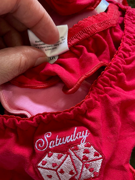 SLIGHT MISPRINT SUPER DISCOUNTED NEW Weekend Lovers Undie Set